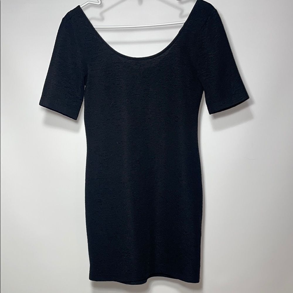 Forever 21 Black Bodycon Mini Dress with Scoop Neck for Night Out